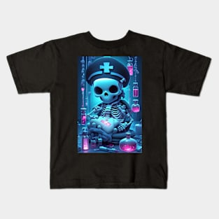 Cute Kawaii doctor skeleton Kids T-Shirt